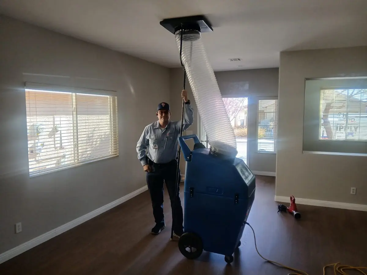 Professional Dryer Vent Cleaning work inside a Minot home